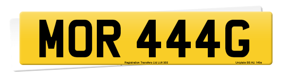 Registration number MOR 444G